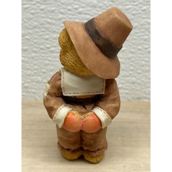 Vtg 1994 Enesco Cherished Teddies Jedediah Giving Thanks For Friends Figurine - Picture 3 of 13
